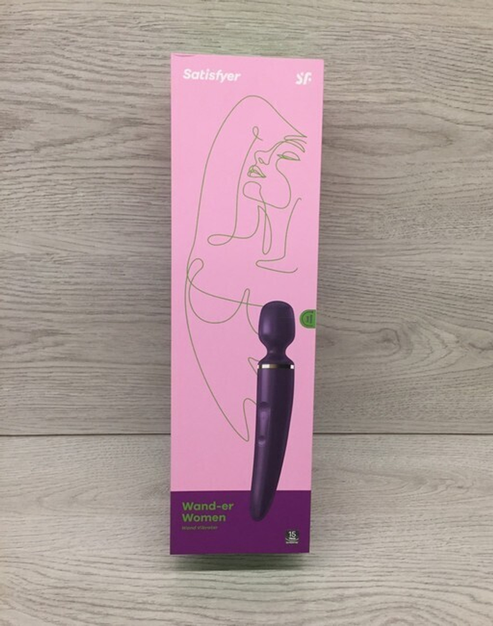 Большой перезаряжаемый вибромассажер для тела Wand-er Woman Purple XXL (10 режимов, 5 скоростей) (Цвет: фиолетовый)