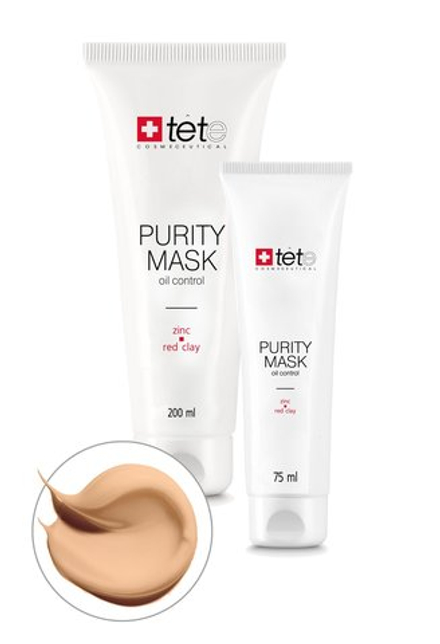 Себорегулирующая очищающая маска с цинком и красной глиной / TETe Purity Mask Oil Control Zinc and Red Clay