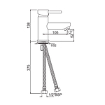 Jaquar, Смеситель для раковины Florentine, 1-рычаж., Хром FLR-CHR-5001B