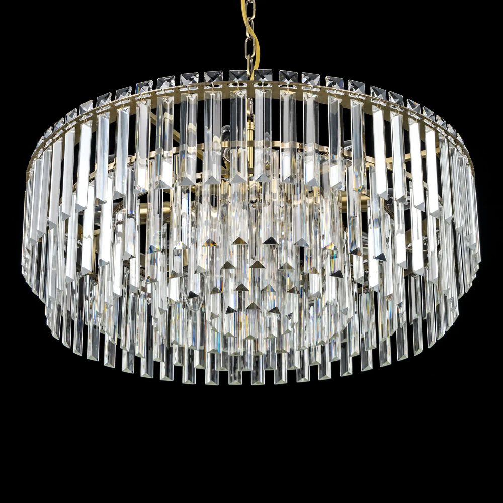 Citilux Фонда CL303223 Люстра хрустальная подвесная Бронза