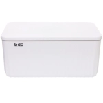 Корзина - органайзер с крышкой «БИСКОТТИ», цвет белый, 36.5*26*16см