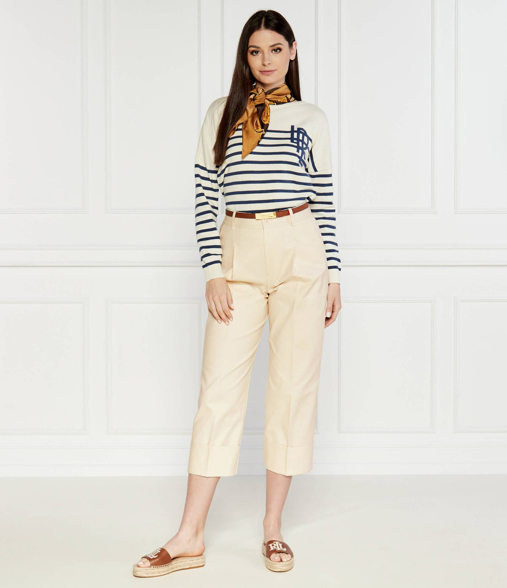 Брюки-сигареты ZEEYA LAUREN RALPH LAUREN - экрю(200871814)