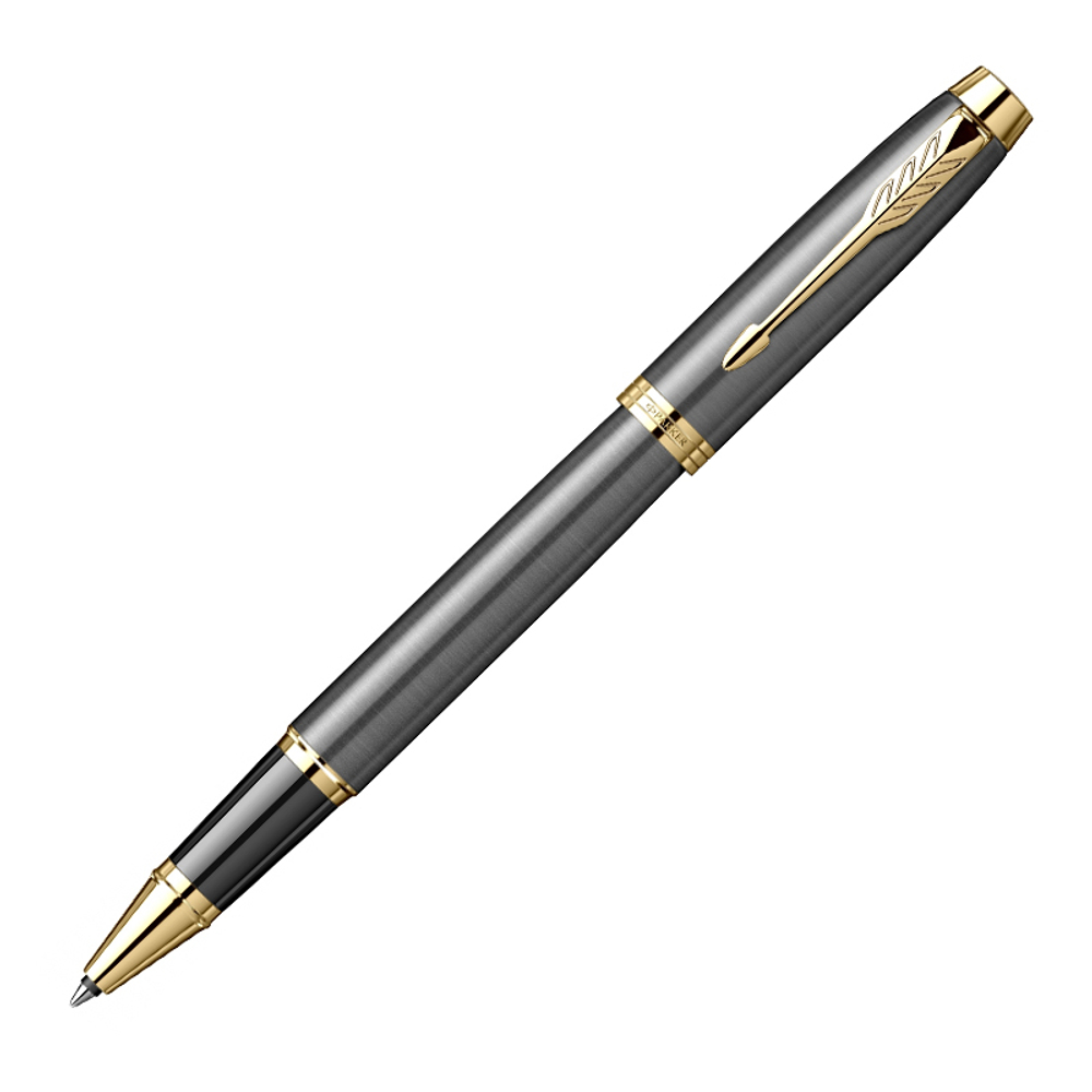 Ручка роллер Parker IM Premium Grey Core GT (2213778) F черн. черн. подар.кор.