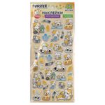 Наклейки гелевые "Зверяшки-обаяшки", 17,5х9 см, ассорти 12 видов, FUNSTER (ФАНСТЕР), 666085