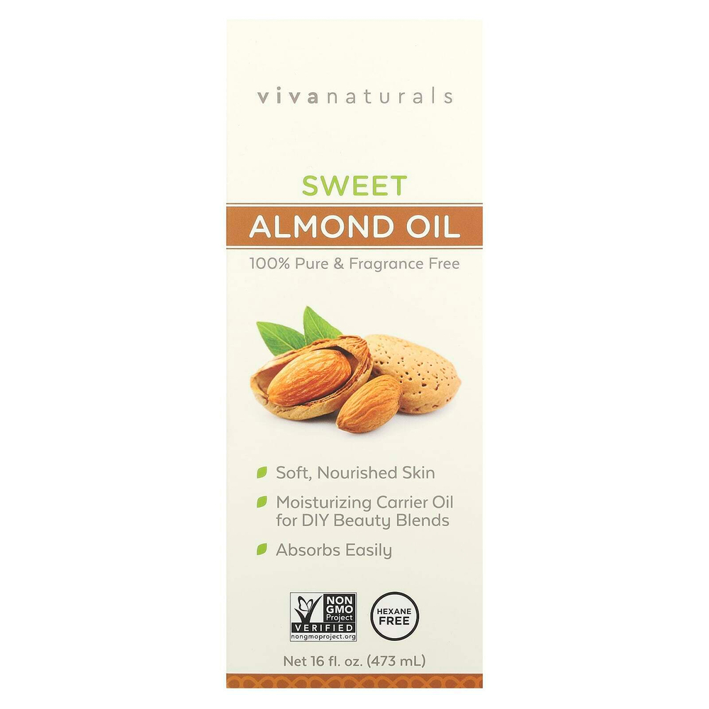 Viva Naturals, Масло сладкого миндаля, 473 мл (16 жидк. унц.)