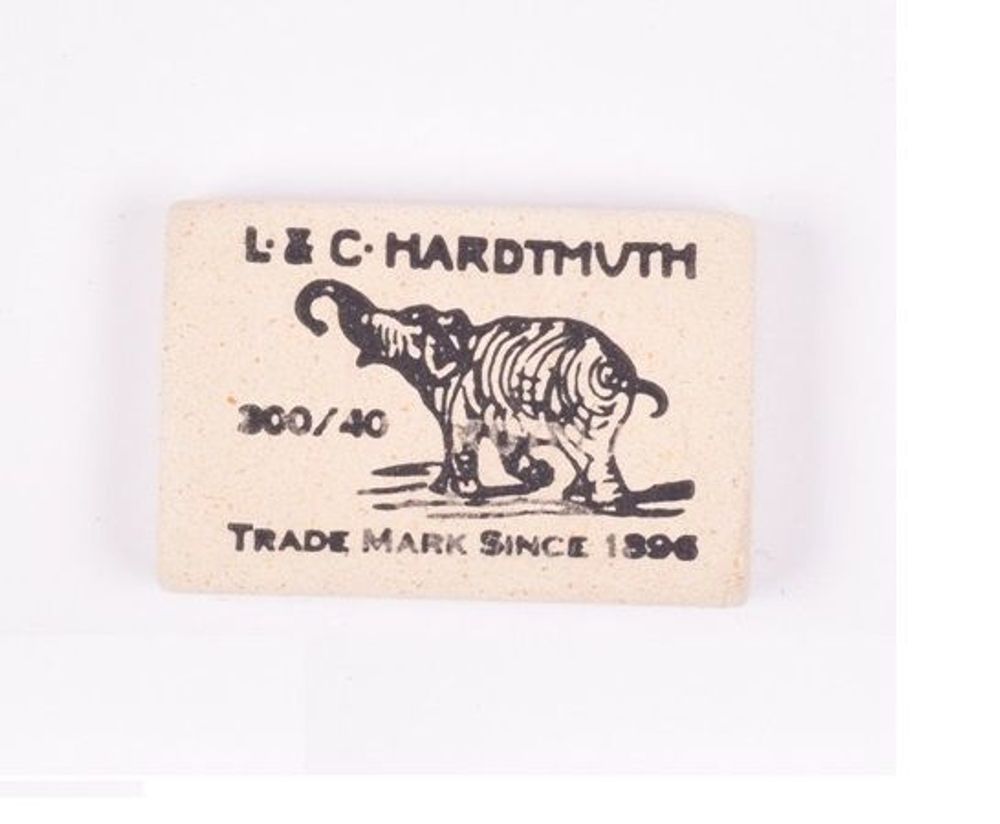 Ластик KOH-I-NOOR ELEPHANT 300/40 каучук 35х28х7 мм белый прямоуг.