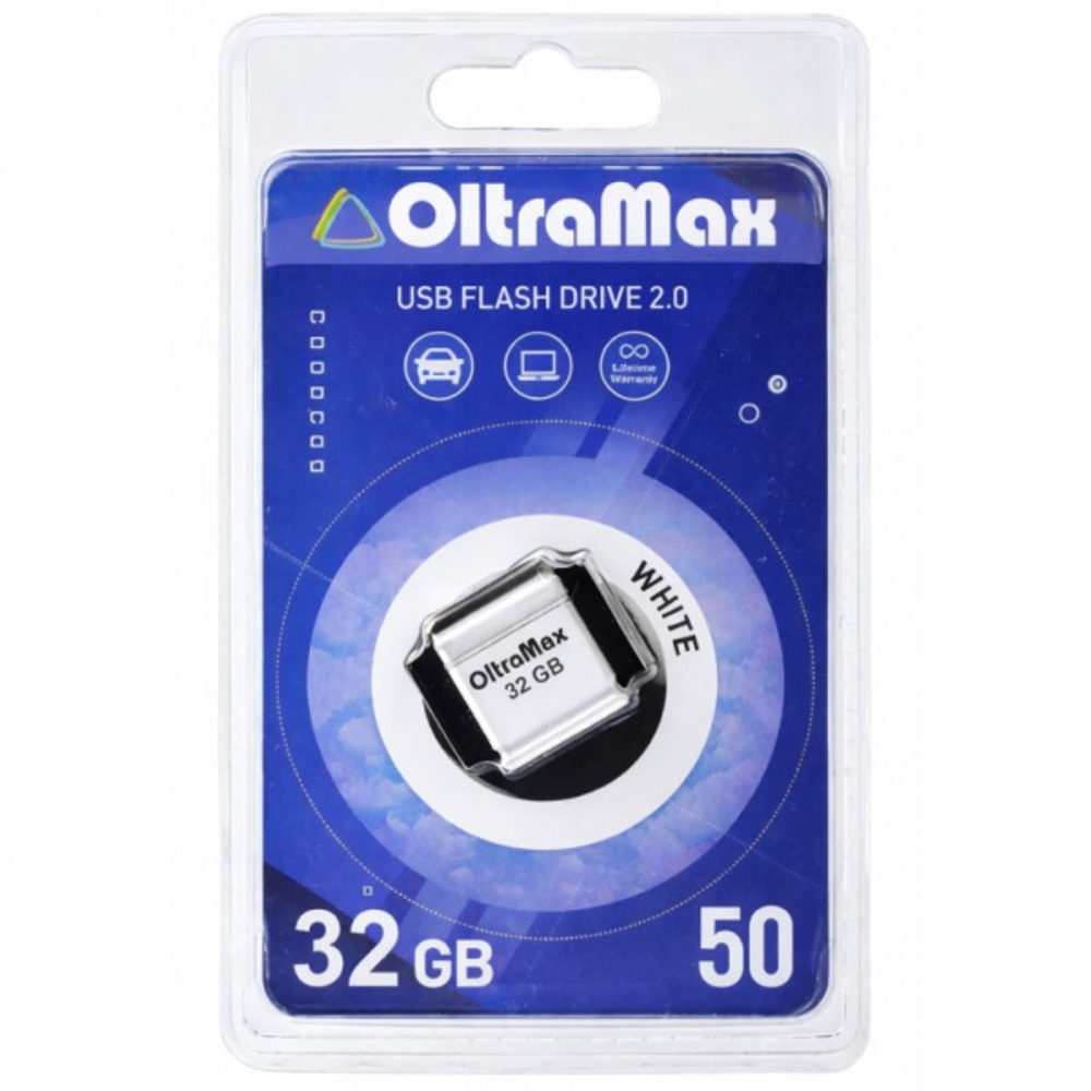 Флешка OltraMax OM-50 32GB белая USB 2.0