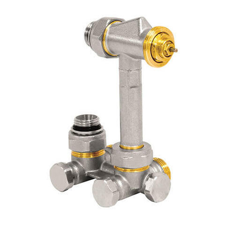 Термостатический угловой H-образный узел Jaga 3/4" Eurocone