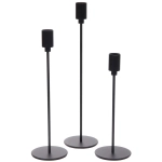 Подсвечники «THE BLACK HEART» 8*8*23/28/32 см (набор 3 шт), Черный