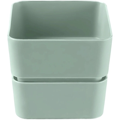 Кашпо для цветов пластиковое 0,45л 9,6*9,6*8,6см «Фиори» Арт Нефрит