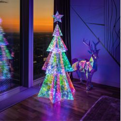 ULD-R502 220V XMAS TREE Светильник декоративный Ёлка. 400 светодиодов. Белый свет. Цвет корпуса радужный. TM Uniel