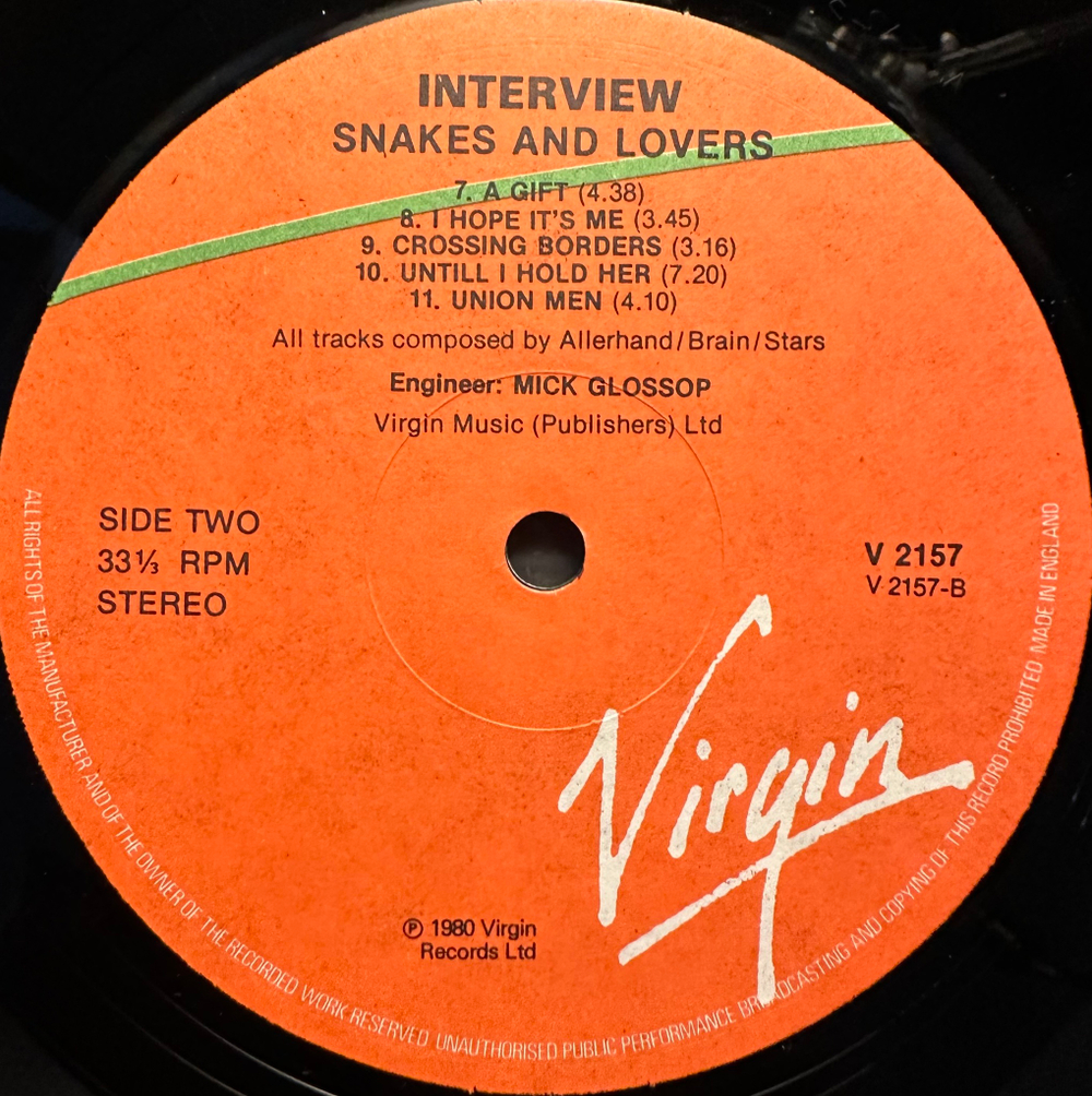 Interview - Snakes And Lovers (Англия 1980г.)