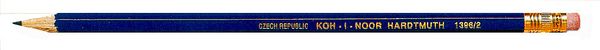 Карандаш чернографитный KOH-I-NOOR 1396 с ластиком, HB ,корпус синий