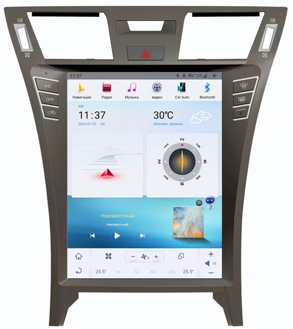 Магнитола для Lexus LS460 2006-2009 (до рестайлинга) - Carmedia ZF-1303L-GE экран 12.1" в стиле "Тесла" на Android 13, 8Гб+128Гб, CarPlay, 4G SIM-слот