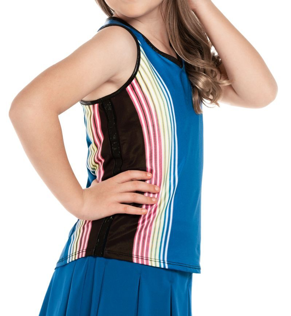 Футболка для девочки теннисная Lucky in Love Neon Lights Tank - Бирюзовый