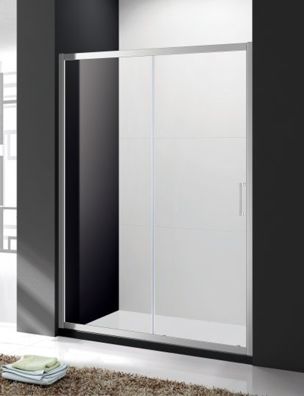 Душевая дверь Cezares MOLVENO-BF-1-150-C-Cr-IV, 150х195, профиль хром, стекло прозрачное