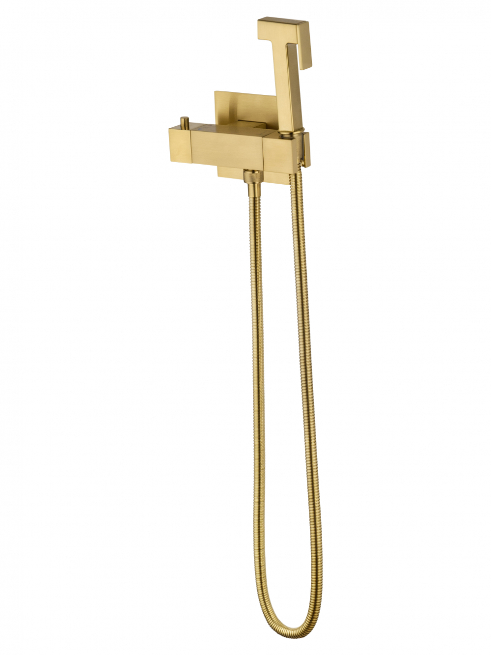 Смеситель с гигиеническим душем и термостатом встраиваемый WONZON & WOGHAND, Брашированное золото (WW-88819903-BG)