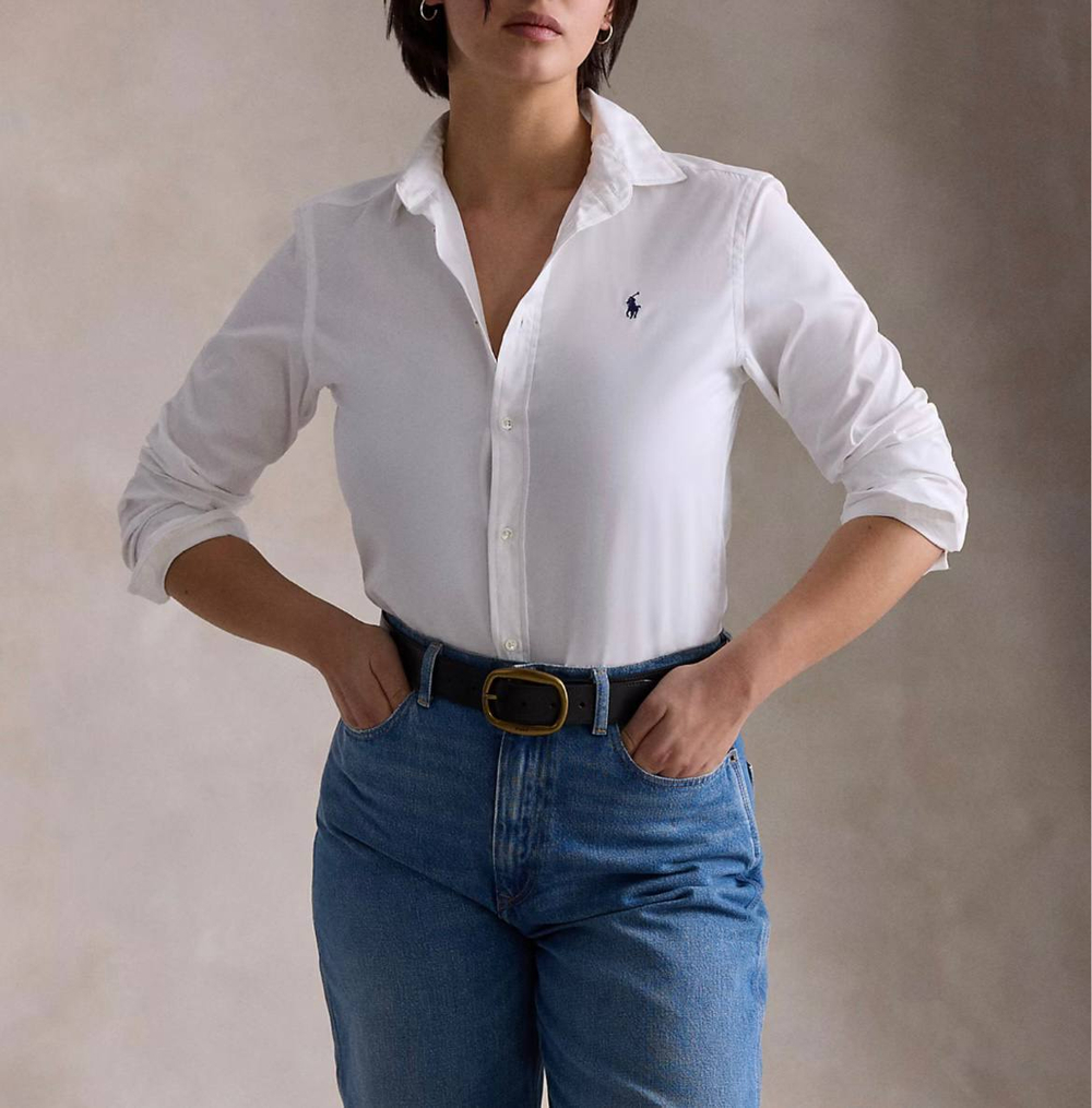 Приталенная рубашка из хлопка Polo Ralph Lauren