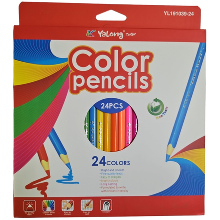 Цветные карандаши Yalong 24 шт