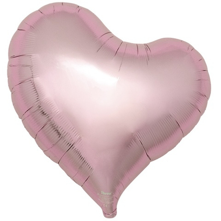 Фигура СЕРДЦЕ ИЗГИБ 18" Met Light Pink