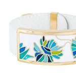 Браслет Fiore Luna на белом кожаном ремешке CB13599-1