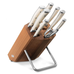Подставка для ножей 6шт с ножницами и мусатом Wuesthof Ikon Cream White Германия