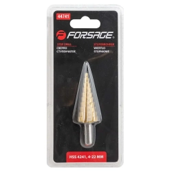 Сверло ступенчатое HSS 4241(4-22мм), в блистере Forsage F-44741