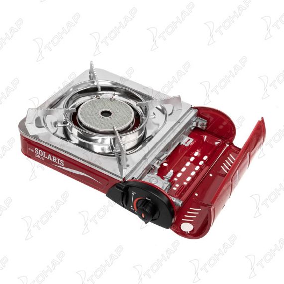 Плита газовая портативная SOLARIS PLUS в кейсе керамическая с переходником (TS-701) TOURIST