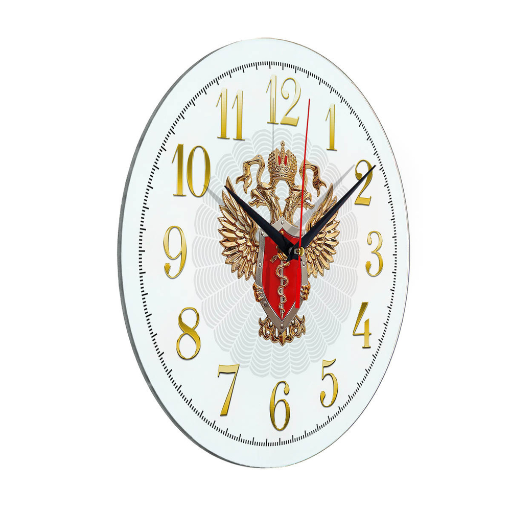 Настенные часы "Эмблема ФСКН 02 53" Декор для дома, подарок