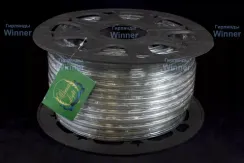 Дюралайт круглый Ø 10.5 мм., 220V, 3-жилы, красные LED лампы 24 шт на 1 м., бухта 50 м, силикон, Winner (05.50.10,5.24R)