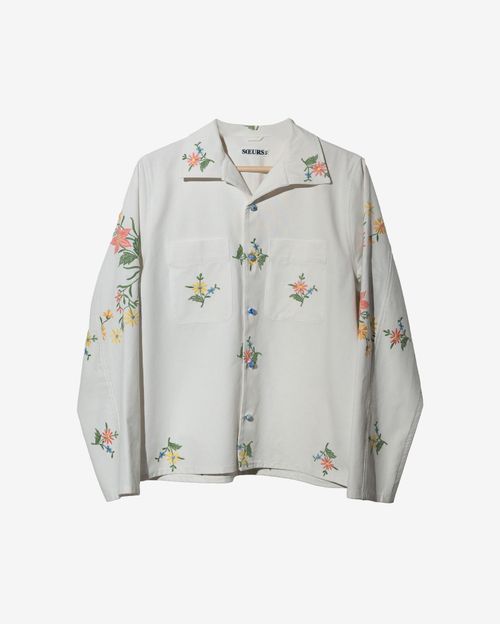 Рубашка Soeurs с Цветами и Стеклянными Пуговицами