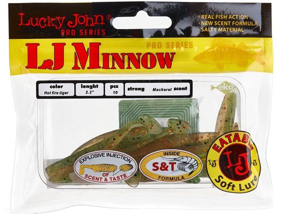 Виброхвосты съедобные LJ Pro Series MINNOW 2.2in (5,6 см), цв. T51, 10 шт.