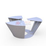 Приствольная решётка со скамейкой Алькор