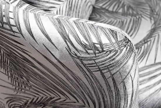 Кресло Verona вращающееся,вельвет принт листья Valdes110-SER/хром 70*77*80см