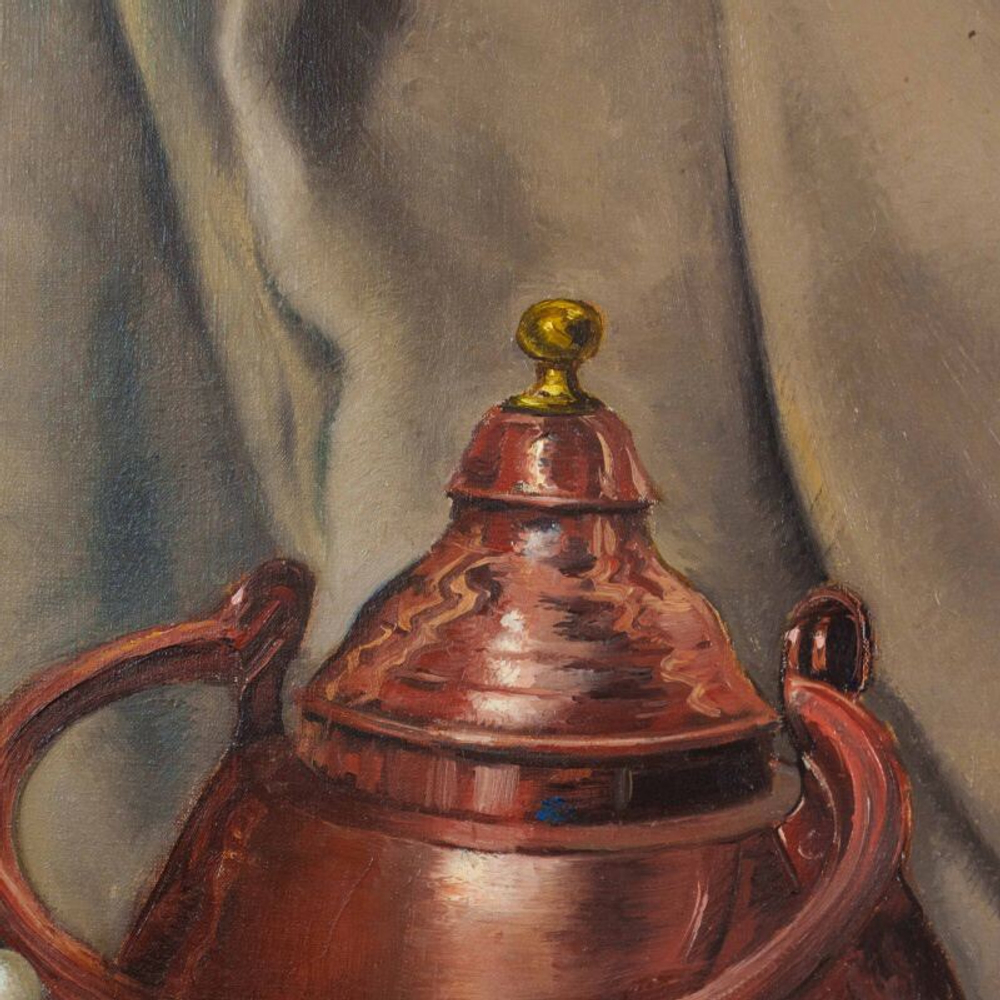 «Натюрморт с цветами, фруктами, антикварными вещами»