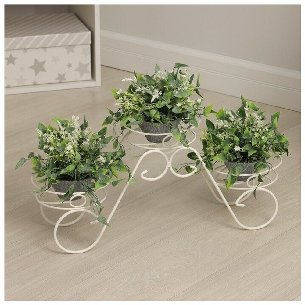 ПОДСТАВКА ДЛЯ ЦВЕТОВ ФИАЛКА 3 ПДЦ149Б БЕЛЫЙ 1ШТ