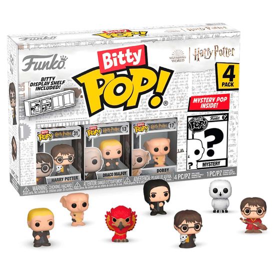Набор Funko Bitty POP! Harry Potter S1 Harry+Draco+Dobby+Mystery (1 of 4) 4шт 71315 / Набор Фанко Битти ПОП! по мотивам вселенной "Гарри Поттер"
