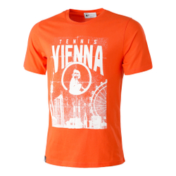 Мужское теннисное поло Quiet Please Skyline Vienna Men - Red, White