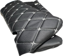 Чехлы на козырьки ЛАДА Приора Priora (белая нить Бабочка)