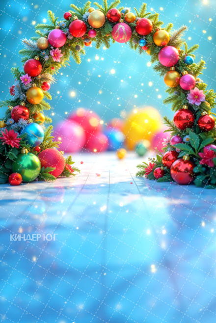 Фотофон "Яркие краски нового года" арт. ФФ907-41