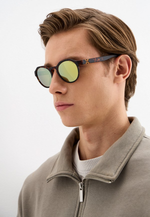 Спортивные очки HILX Feral Matt Demi / Gold Mirror Polarized Lens