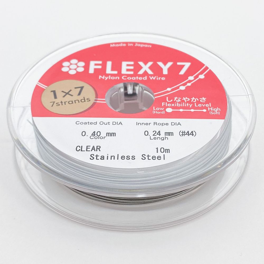 Ювелирный тросик Flexy7, цвет серебро, толщина 0,4 мм, цена за 1 м
