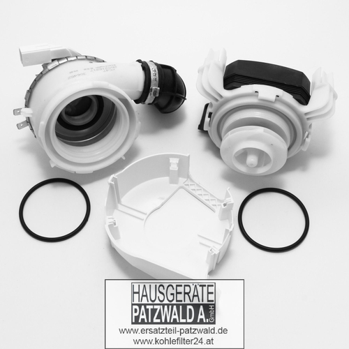 Насос с нагревателем для ПММ Electrolux, Zanussi, AEG (140002239014, 4055310058, 4055373791)