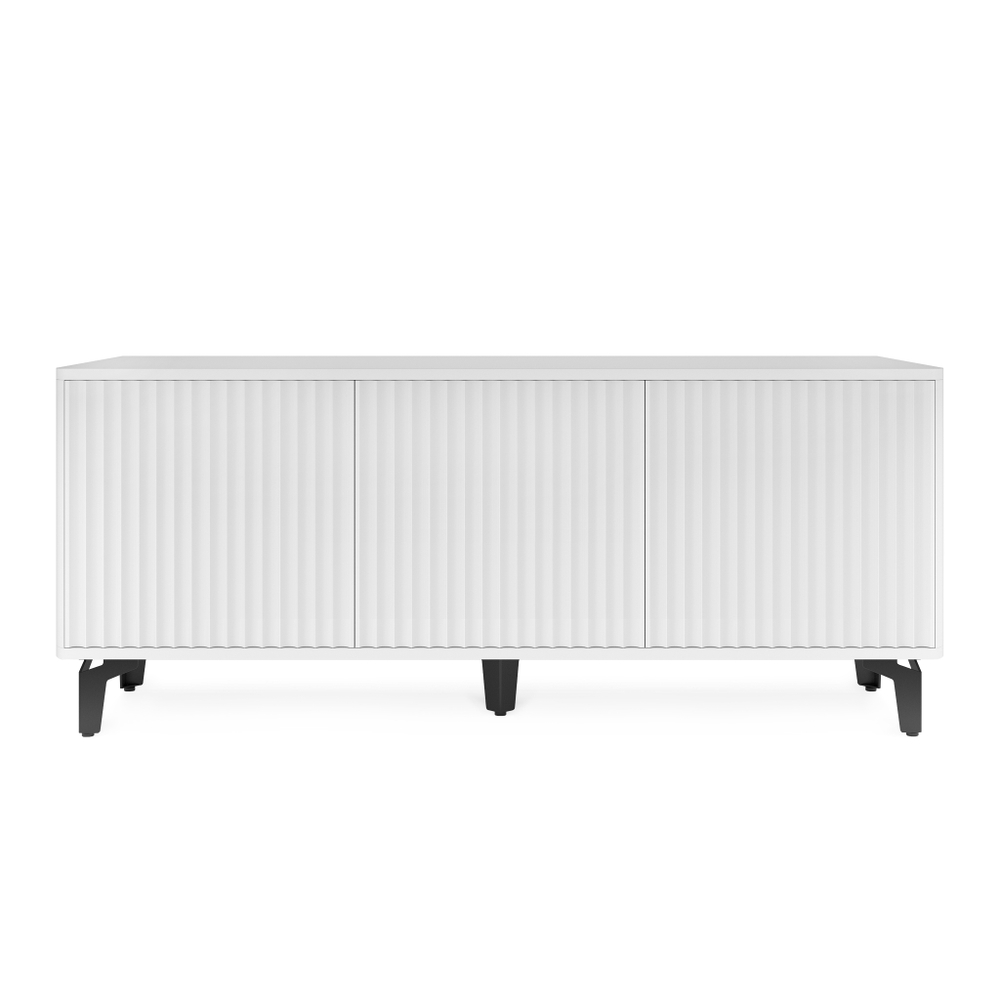 Тумба под телевизор на ножках ROYAL 5041 эко (Белый-Черный)