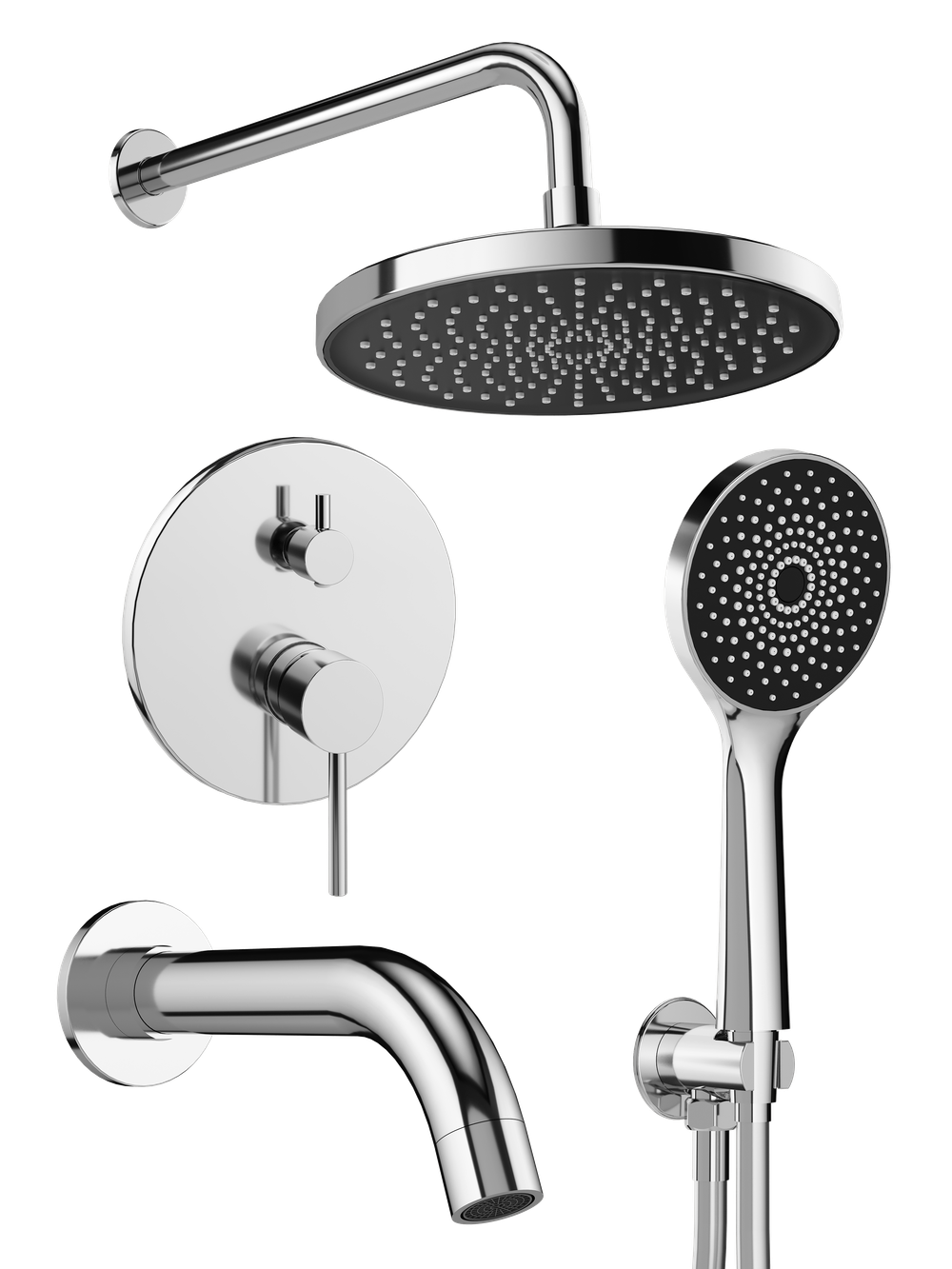 Душевой комплект STWORKI Эстерсунд S31240CR С ВНУТРЕННЕЙ ЧАСТЬЮ, хром