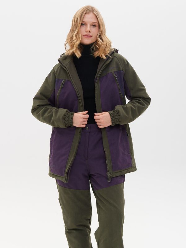 Костюм демисезонный женский Селенга ткань Исландия цвет Хаки/Фиолетовый