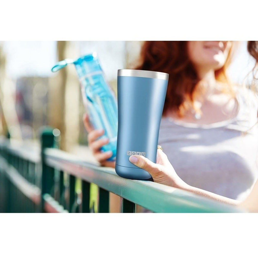 Термокружка zoku 550 мл серая