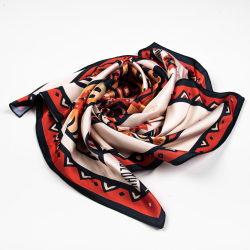 Шейный платок «Карельская рысь», 70×70 см