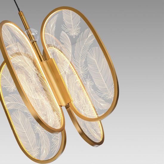 6664/38L L-VISION ODL_EX24 143 Подвесной светильник античн бронза/металл/акрил IP20 LED 38W 2500Лм 3000K PIUMA