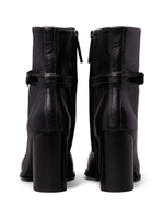 Кожаные ботильоны на каблуке Calvin Klein - черный(HW0HW02185)